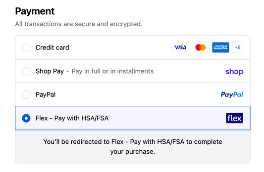 Step 1 - Select HSA/FSA at Checkout