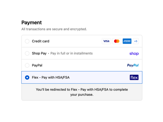 Step 1 - Select HSA/FSA at Checkout